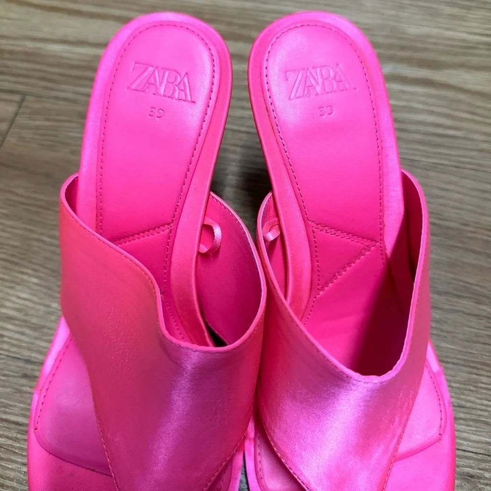 Zara pink pointed toe sandals - Picture 11 of 13